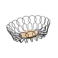 Bothyi - Cesta De Frutas Con Base De Madera, Elegante Y Práctica Cesta Para Guardar Frutas Y Verduras, 26 Cm X 8,5 Cm