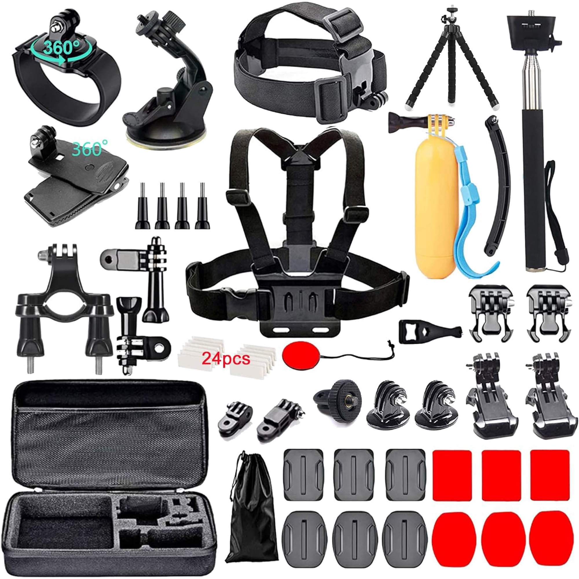 Black Pro - Kit De Accesorios De Cámara 60 En 1 Para Gopro Hero