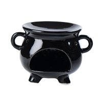 Bothyi - Portavelas De Cerámica, Quemador De Aceite Esencial, Decoración Para Saunas, Oficina, Negro