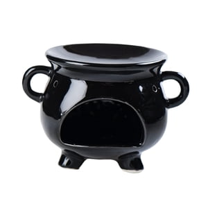 Bothyi - Portavelas De Cerámica, Quemador De Aceite Esencial, Decoración Para Saunas, Oficina, Negro