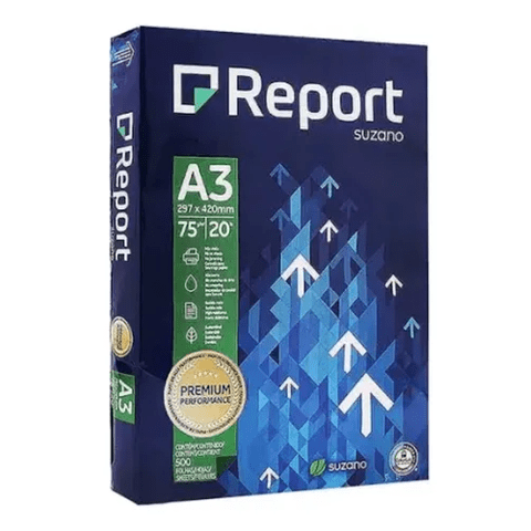 Genérico - Resma 500 Hojas Bond Report Suzano A3 75Grs Blanco
