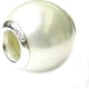 thumbnail image 1 of Cuentas de concha de perla blanca de plata esterlina con piedra natal de junio para pulseras y collares con dijes europeos, 1 of 2