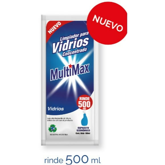 PACK 12 LIMPIA VIDRIOS ULTRA CONCENTRADO RIMDE 500ml SACHET 100ml