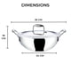 thumbnail image 2 of Kadai Vinod Platinum 24 cm 3,3 L Acero Inoxidable, 2 of 8