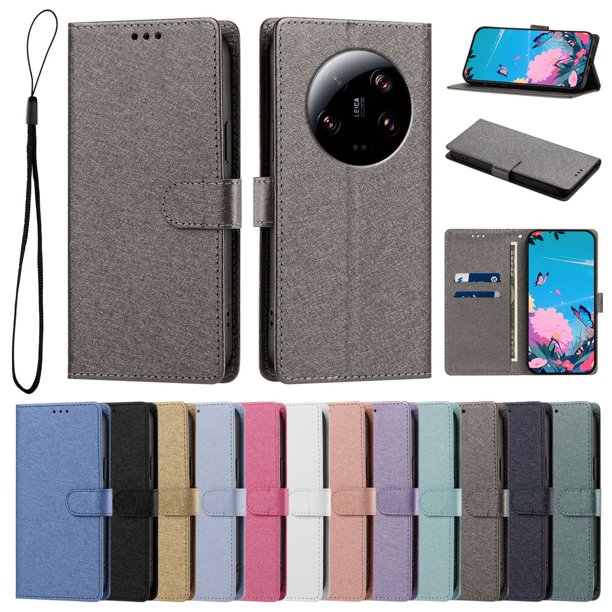 Cartera para Xiaomi 13 Ultra con Soporte y Correa, Gris