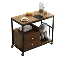 Genérico - Mesa Auxiliar Con Cajones Mueble Multiuso Estación De Café