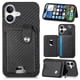 thumbnail image 4 of Funda Billetera Tejida para iPhone 16 Plus con Soporte y Tarjetero Negro, 4 of 4