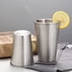 thumbnail image 2 of Xiao Hua Paquete de 4 Vasos de Agua de Acero Inoxidable de 500 Ml. No Frágil y Apilable. Vaso Metálico para Beber, Copa de Vino, Plateado, 2 of 4