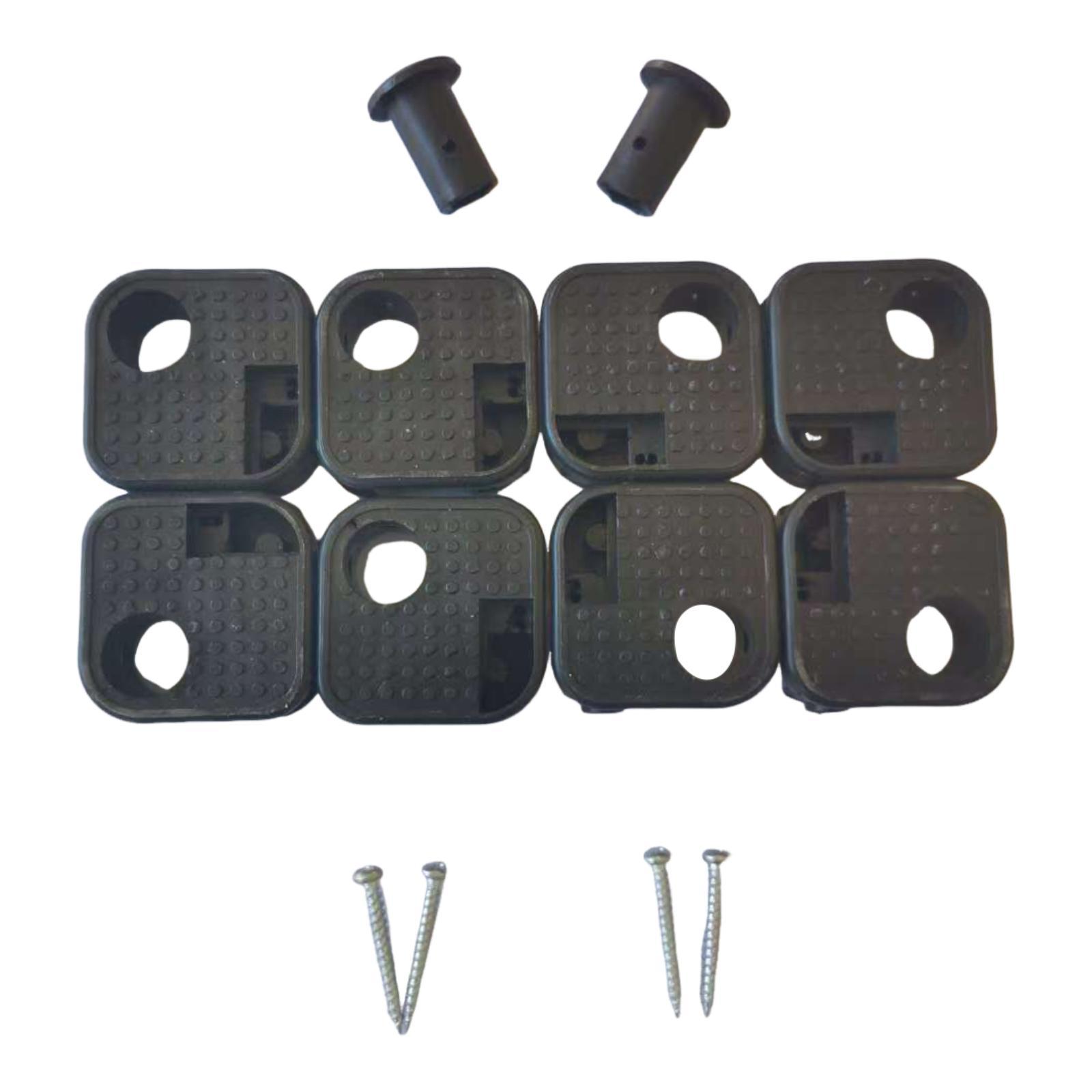 Magideal - 8 Piezas De Repuesto Para Patas De Silla De Camping, Protectores De Suelo, Conectores Portátiles, Prácticos Y Versátiles, Piezas Profesionales De Prim Negro