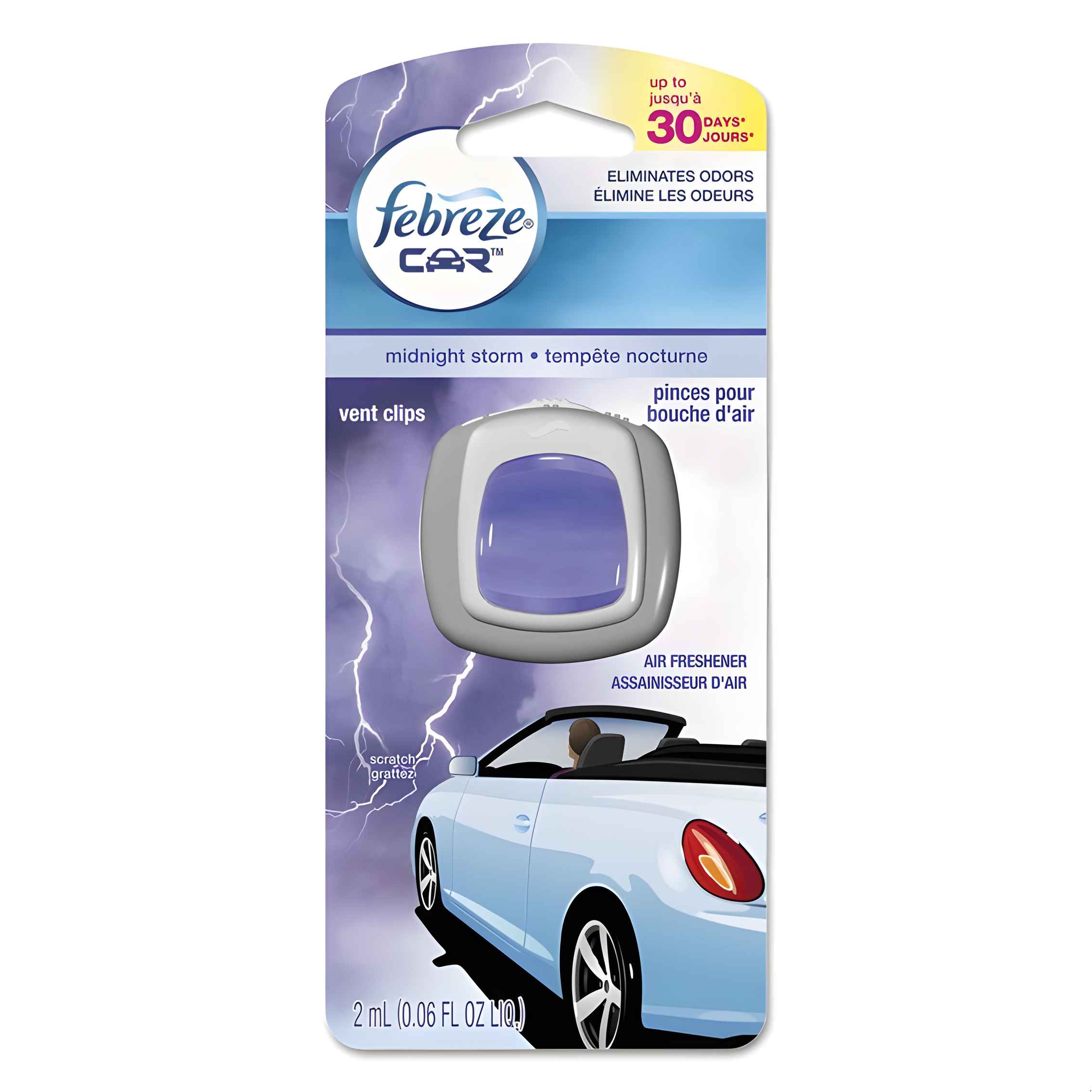 Aromatizante Para Automovil Tipo Clip Aroma Midnight Storm - Febreze
