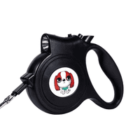 Importclick - Correa Mascota Perro Retráctil Automática 5 M Linterna Led Negro
