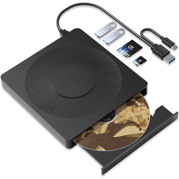 Unidad Externa DVD CD Wbacon 5en1 LightScribe USB 3.0 SD TF