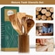 thumbnail image 3 of Set de utensilios de cocina con espátula y cucharón de madera de teca natural (10), 3 of 6