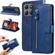 thumbnail image 4 of Funda con Cremallera para Motorola Moto G15, Carcasa Cartera de Cuero PU con Soporte y Tarjetero, 4 of 5