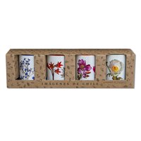 Andes1 - Set De 4 Tazas De Flores N°1
