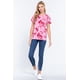 thumbnail image 2 of Saronite Top de Jersey de Algodón de Manga Corta con Estampado Tie-dye, Rosa (para Mujer), 2 of 4