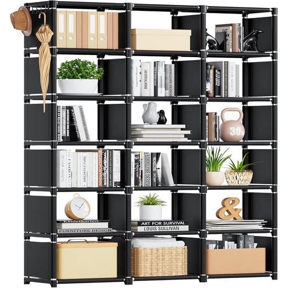 Mavivegue Bookcase, estantería extra grande de 18 cubos, modular DIY