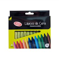Adix - Lápices De Cera Triangulares 12 Colores