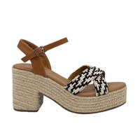 Danicolle Calzado - Sandalia Mujer Yute Negro Danicolle