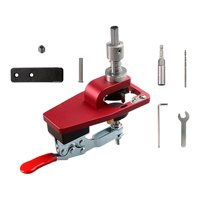 Magideal - Sierras Perforadoras Para Bisagras, Abridor De Orificios Para Bisagras, Plantilla Para Puertas Con Orificios Para Bisagras Para Bisagras De Gabinetes Rojo