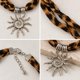 thumbnail image 3 of Collar Mujer Pañuelo Animal Print Leopardo Con Dije Sol plateado 22, 3 of 3