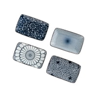 Magideal - Juego De 4 Platos Para Sushi, Platos De Sushi Multiusos, Modernos Y Rectangulares De Cerámica Para Cena, Para Carne, Postres, Bodas Y Entretenimiento.