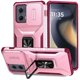 thumbnail image 1 of Funda Armada para Motorola edge 5G 2024 con Tapa Deslizante y Soporte Magnético Giratorio Rosa, 1 of 5