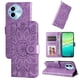 thumbnail image 4 of Funda tipo cartera FOXDOCK para Vivo Y38 5G , diseño girasol en relieve, cuero PU, cierre magnético, soporte y tarjetero, 4 of 5