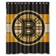 thumbnail image 1 of Cortina de ducha con el logotipo del equipo Boston Bruins, juego de cortina de baño con ganchos, tamaño 60 x 72 pulgadas, 1 of 3