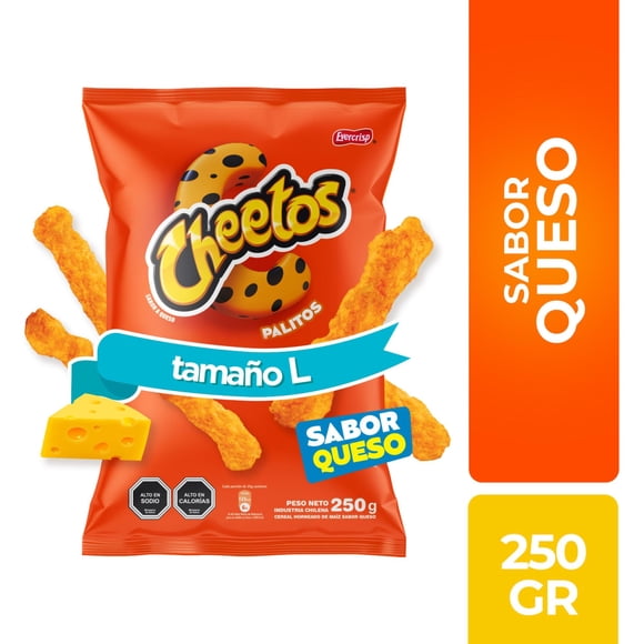 Suflés Cheetos Palitos Extra Queso, 250 g