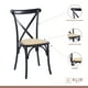 thumbnail image 3 of Pack de 4 Sillas Crossback Madera Rattan Negras, 3 of 4