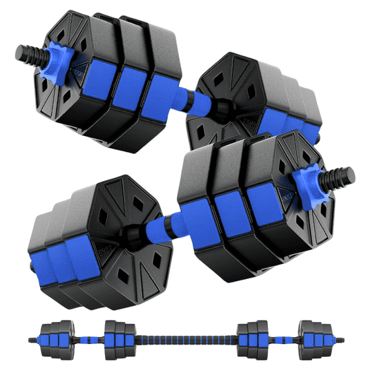 Linea Sport - Set De Mancuernas Ajustables De 30kg Con Barra De Extension