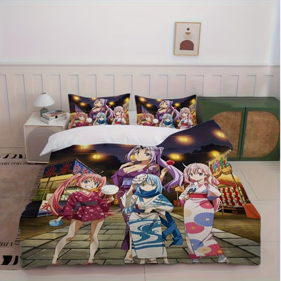 Fun Anime That Time I Got R-Reincarnateds as a Slime Cute Printed Pattern Suitable Suitable for Home Bedrooms