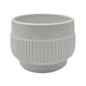 thumbnail image 1 of Macetero Maceta De Ceramica Lineas Relieve Blanco S, 1 of 9