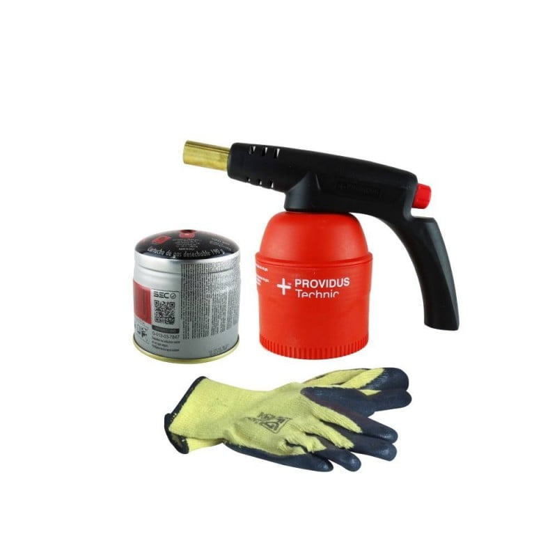 Kit Soplete Portatil Gas Pg800 Providus + Gas + Guantes