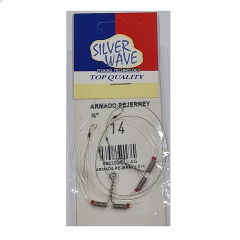 Silver Wave - Armada Pejerrey 2 Anzuelos Crystal #14 2 Rotors En Nylon 0,4