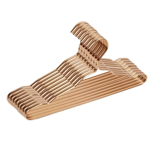 Bothyi - 10 Uds Perchas De Alambre De Metal Fuerte Tendedero Organizador De Guardarropa Para Armario Dorado