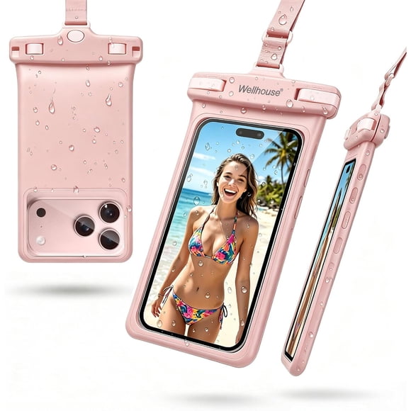 Funda impermeable Wellhouse 3D IPX8 para celular de hasta 7 pulgadas, 100 ft