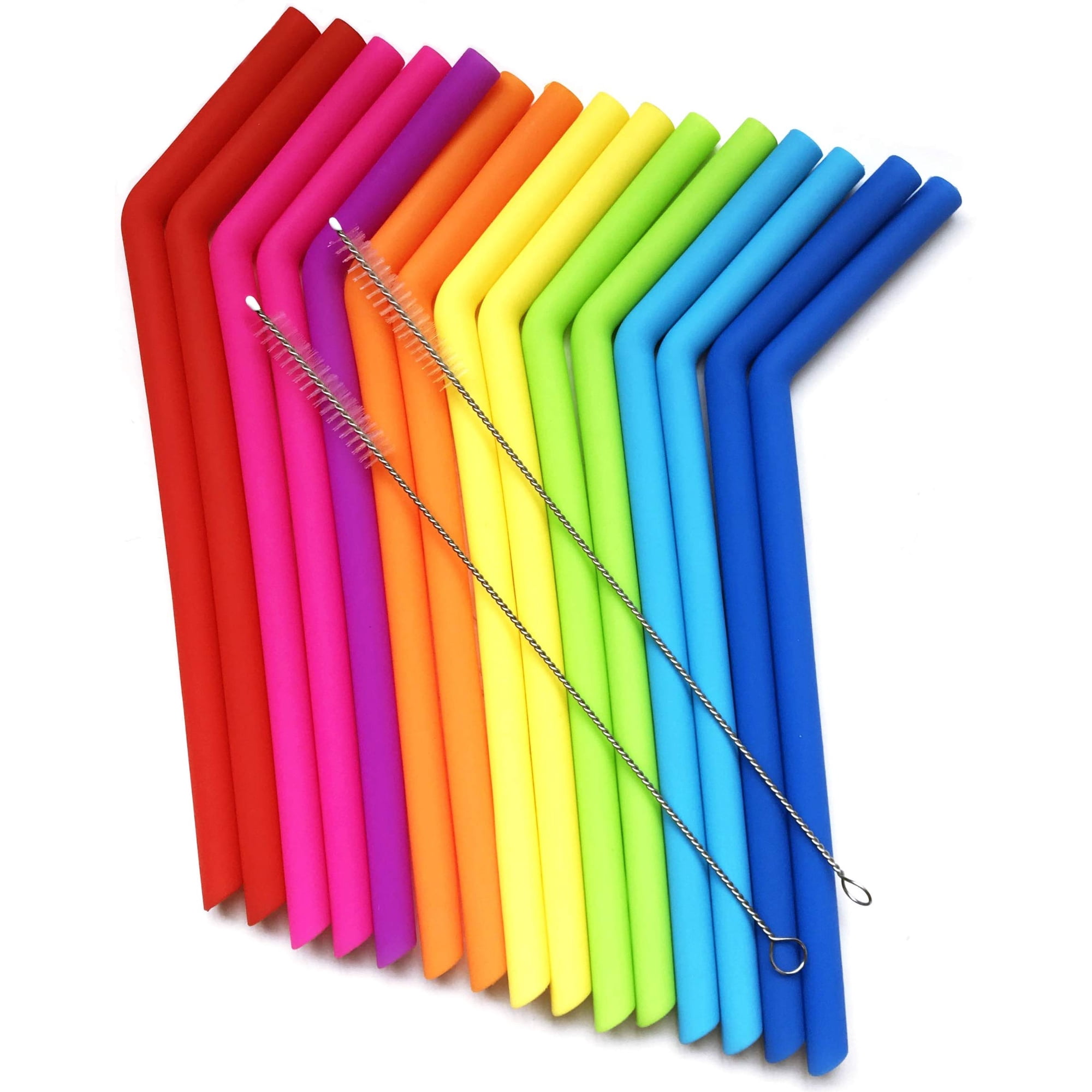 Juju World - Pajitas De Silicona Reutilizables, 15 Unidades, Para Vasos Yeti De 900 Ml Y 600 Ml