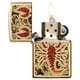thumbnail image 3 of Mechero de bolsillo Zippo, diseño de crustáceos, latón pulido, 3 of 6