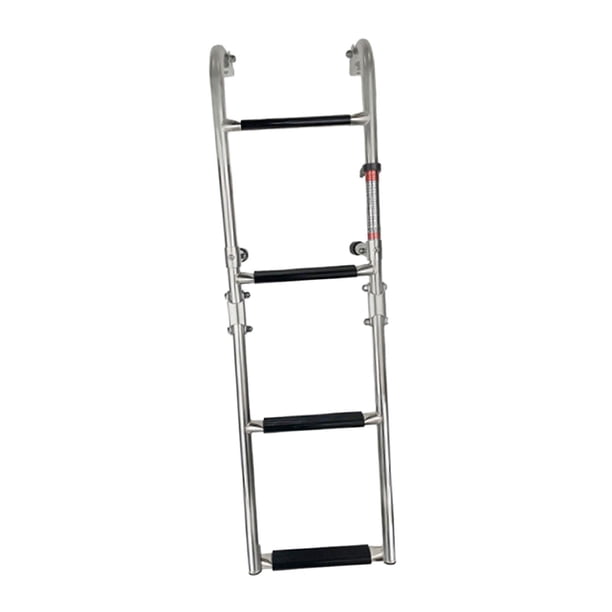 Escalera telescópica para barcos, pontón, escalera para barcos, escalera plegable para muelle, escalera de baño extensible para piscina, pontón, barco escalera de 4 peldaños
