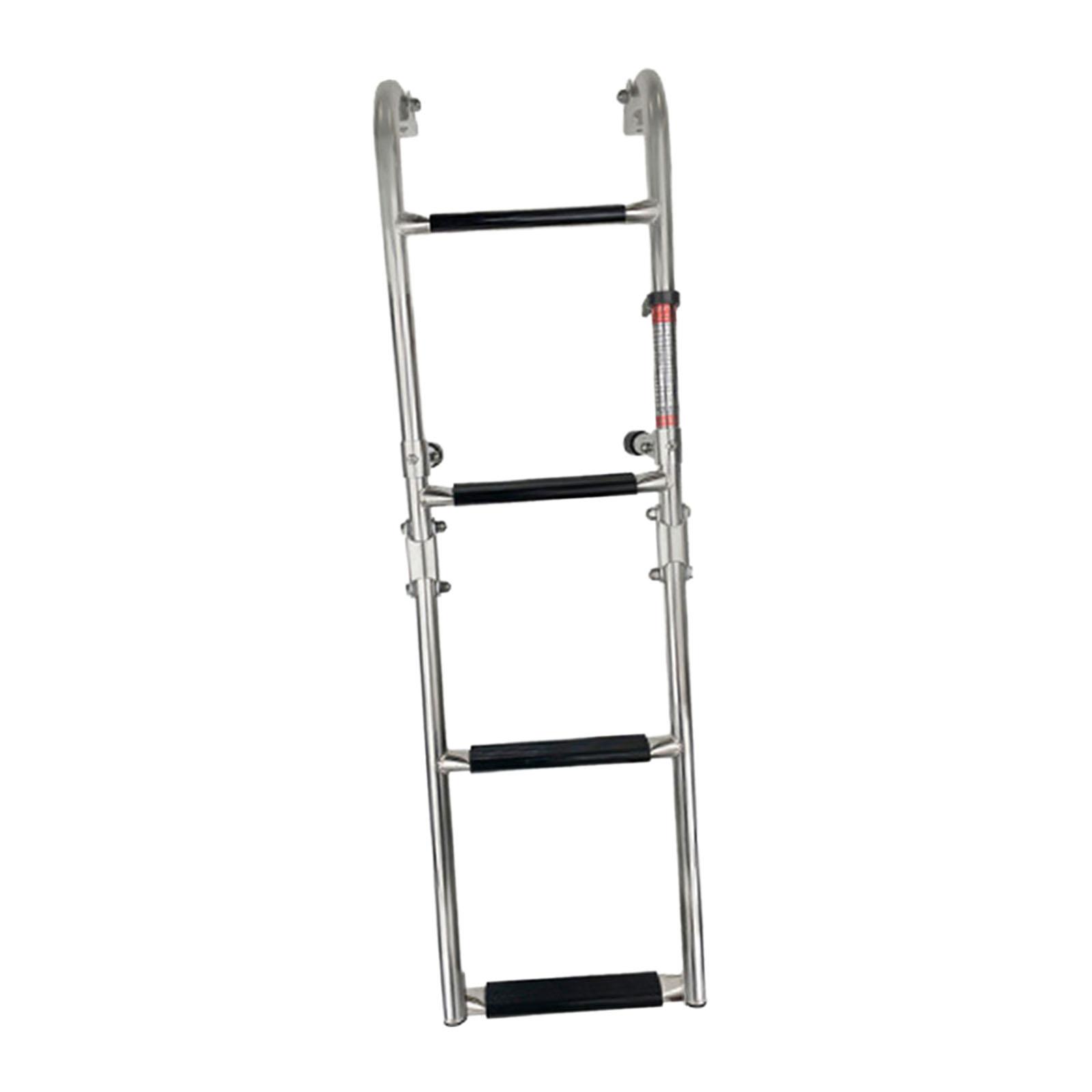 Magideal - Escalera Telescópica Para Barcos, Pontón, Escalera Para Barcos, Escalera Plegable Para Muelle, Escalera De Baño Extensible Para Piscina, Pontón, Barco Escalera De 4 Peldaños