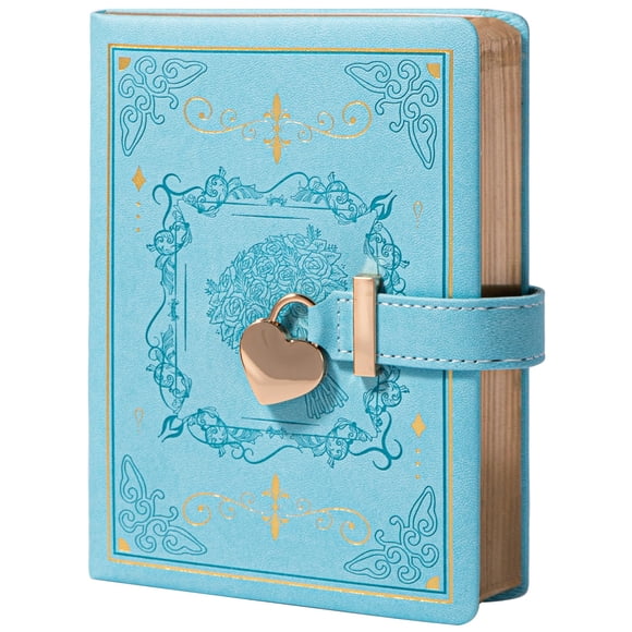 Diario MGGAO 13,5 × 18 cm con líneas y candado floral