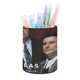 thumbnail image 1 of Los Buenos-theme Cylinder Pen Holder Pencil Organizer with Flannel Lining PVC Leather Material Cardboard Base for study work 10*8CM, 1 of 6