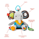 thumbnail image 4 of Juguete Peluche Sensorial BelugCon Mordedor Y Sonajero Color Gris Diseño Elefante, 4 of 4