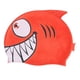 thumbnail image 4 of Forma de pescado gorra de natación gorro de trajes de baño lindo cómodo fácil de poner y apagar ropa de baño para niños para niños adolescentes niñas Rojo, 4 of 5