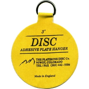 Juego De Soportes Para Colgar Platos Flatirons Disc Adhesive, Tamaño Mediano (4-3 Pulgadas)