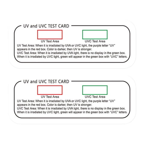 Magideal - 2 Tiras De Prueba , Tarjetas De Prueba De Luz, Tarjetas Indicadoras Para Interiores, Prueba De Intensidad De Pvc, Tarjeta De Identificación De