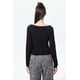 thumbnail image 3 of Polera Mujer Aplicación Escote Negro, 3 of 4