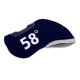 thumbnail image 5 of protector de la cubierta de la cabeza del headcover del hierro del putter del hierro del club de golf 58 grados azul marino, 5 of 5